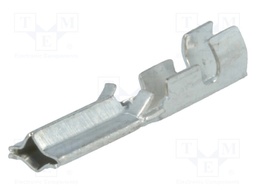 Socket for solder pin; crimped; for cable; tinned; brass; Ø: 1.3mm