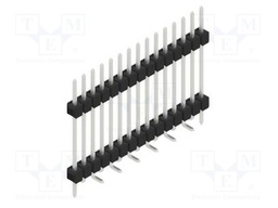 Connector: pin strips; pin header; male; PIN: 15; 2.54mm; SMT; 1x15