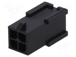 Plug; wire-board; male; Micro MATE-N-LOK; 3mm; PIN: 4; w/o contacts