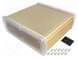 Enclosure: multipurpose; X: 177.6mm; Y: 169mm; Z: 61.1mm; golden