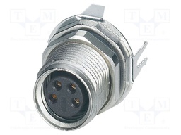 Connector: M8; female; PIN: 4; 4A; 48V; IP67; straight; shielded