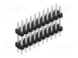 Connector: pin strips; pin header; male; PIN: 20; 2mm; THT; 2x10