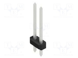 Connector: pin strips; pin header; male; PIN: 2; 2.54mm; THT; 2x1