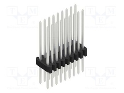Connector: pin strips; pin header; male; PIN: 18; 1.27mm; THT; 2x9