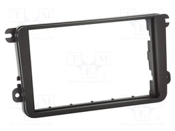 Radio frame; Seat,VW,Škoda; 2 DIN; black