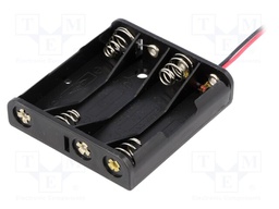 Holder; Mounting: on panel; Leads: 150mm leads; Size: AAA,R3