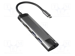 Hub USB; HDMI socket,RJ45 socket,USB A socket x2,USB C socket