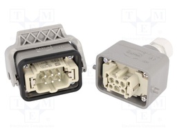Connector: HAN; male + female; plug +plug; Han Kit; PIN: 6; 6+PE