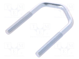 U-bolt; D; steel; zinc; Thread len: 41mm; Int.width: 43mm; H: 78mm
