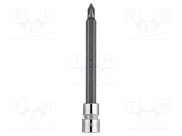 Socket; socket spanner; Bit: Phillips; Size: PH1; 1/4"; 87mm; long