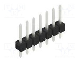 Connector: pin strips; pin header; male; PIN: 7; 2.54mm; THT; 1x7