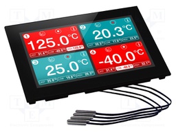 Data logger; temperature; ±1,0°C; Temp: -40÷125°C; 186x122x21mm