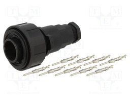 Connector: circular; plug; male; PIN: 9; 5A; 150V; with contacts