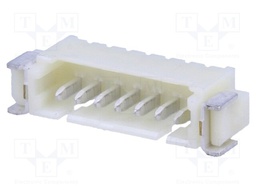 Socket; wire-board; male; 1.25mm; PIN: 7; SMT; 250V; 1A; tinned