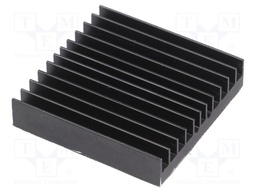 Heatsink: extruded; grilled; black; L: 42.5mm; W: 42.5mm; H: 9.5mm