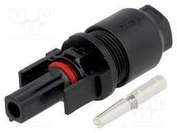 Connector: solar; female; "+" marking; 4mm2; with contacts; plug