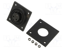 Connector: circular; socket; female; PIN: 3; 12A; 277V; low profile