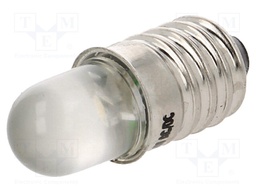LED lamp; white; E10; 24VDC; 24VAC; AC lum: 2000÷2500mcd