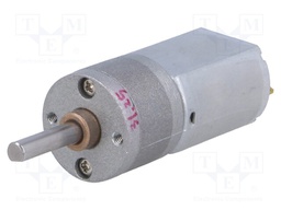 Motor: DC; with gearbox; 12VDC; 1.6A; Shaft: D spring; 450rpm
