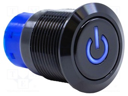 Switch: vandal resistant; SPDT; 3A/250VAC; IP67; ON-(ON); blue; 12V