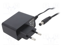 Power supply: switched-mode; voltage source; 12VDC; 0.5A; 6W; plug