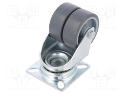 Transport wheel; Ø: 50mm; W: 34mm; H: 71mm; twin wheels,torsional