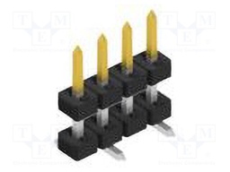 Connector: pin strips; pin header; male; PIN: 4; 2mm; SMT; 1x4; 100V