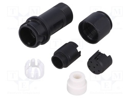 Connector: circular; plug; male; PIN: 6; w/o contacts; for cable