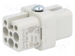 Connector: HDC; female; C146,heavy|mate D; PIN: 8; 7+PE; size A3