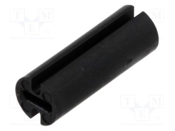 Spacer sleeve; LED; Øout: 4.5mm; ØLED: 3mm; L: 12.5mm; black; UL94V-2