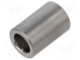 Spacer sleeve; 6.2mm; cylindrical; stainless steel; Øint: 10mm