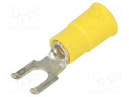 Fork terminal; M4,5; Ø: 4.98mm; crimped; for cable; insulated