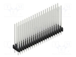 Connector: pin strips; pin header; male; PIN: 44; 1.27mm; THT; 2x22