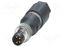 Connector: M8; PIN: 4; 4A; 30V; IP65; straight; unshielded; plug