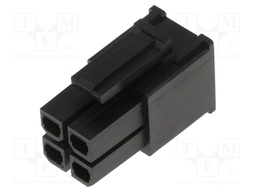 Plug; wire-board; female; Mega-Fit; 5.7mm; PIN: 4; Layout: 2x2; 23A