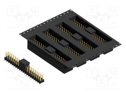 Connector: pin strips; pin header; male; PIN: 40; 2.54mm; SMT; 2x20
