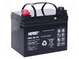 Re-battery: acid-lead; 12V; 36Ah; AGM; maintenance-free