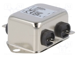 Filter: anti-interference; one-phase; 250VAC; Cx: 100nF; Cy: 4.7nF