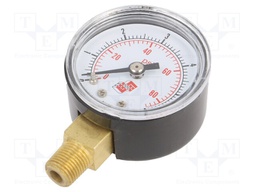 Manometer; Working pressure: 0÷6bar; 40mm; Enclos.mat: plastic