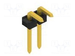 Connector: pin strips; pin header; male; PIN: 2; 2.54mm; THT; 1x2