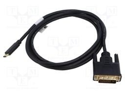 Adapter cable; USB 3.1; DVI-D (24+1) plug,USB C plug; 1.8m