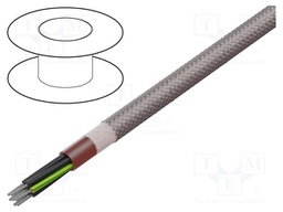 Wire; SiHF; Cu; stranded; 7G1,5mm2; silicone; brown-red; -60÷180°C