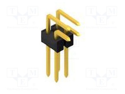 Connector: pin strips; pin header; male; PIN: 4; 2.54mm; THT; 2x2