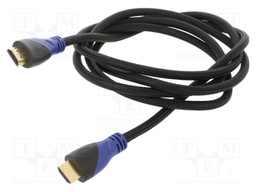 Cable; HDMI 1.4; HDMI plug,both sides; Len: 2m; black; 30AWG