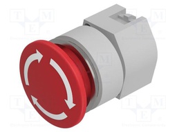 Switch: emergency stop; 30mm; Stabl.pos: 2; red; none; IP65; OptoHiT