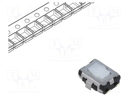 Microswitch TACT; SPST; Pos: 2; 0.02A/15VDC; SMT; none; 2.1mm; white