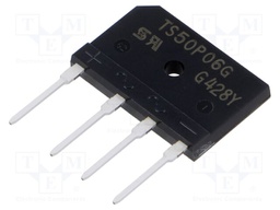 Bridge rectifier: single-phase; 50A; flat; THT