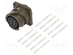 Connector: circular; VG95234; socket; female; PIN: 10; crimped; 22A
