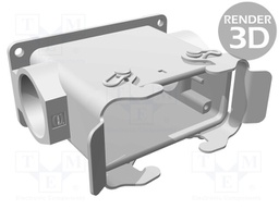 Enclosure: for HDC connectors; Han M; IP65; Colour: black