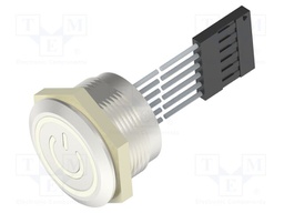 Switch: capacitive; Pos: 2; SPST; 1A/24VDC; IP68; OFF-ON; RGB